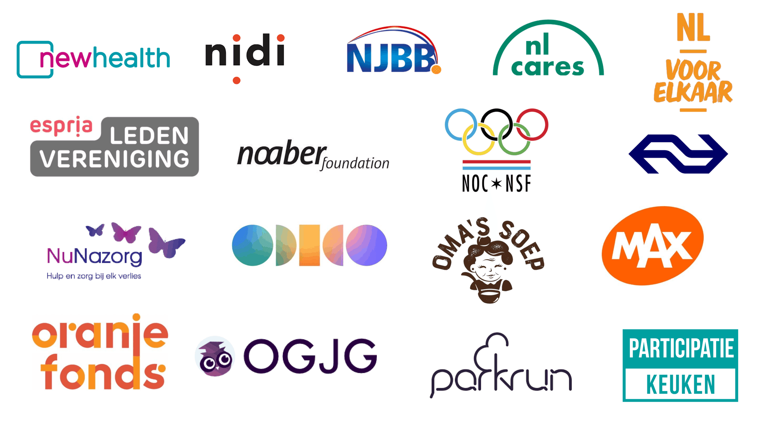 Logo's deelnemers Nationale Coalitie tegen Eenzaamheid