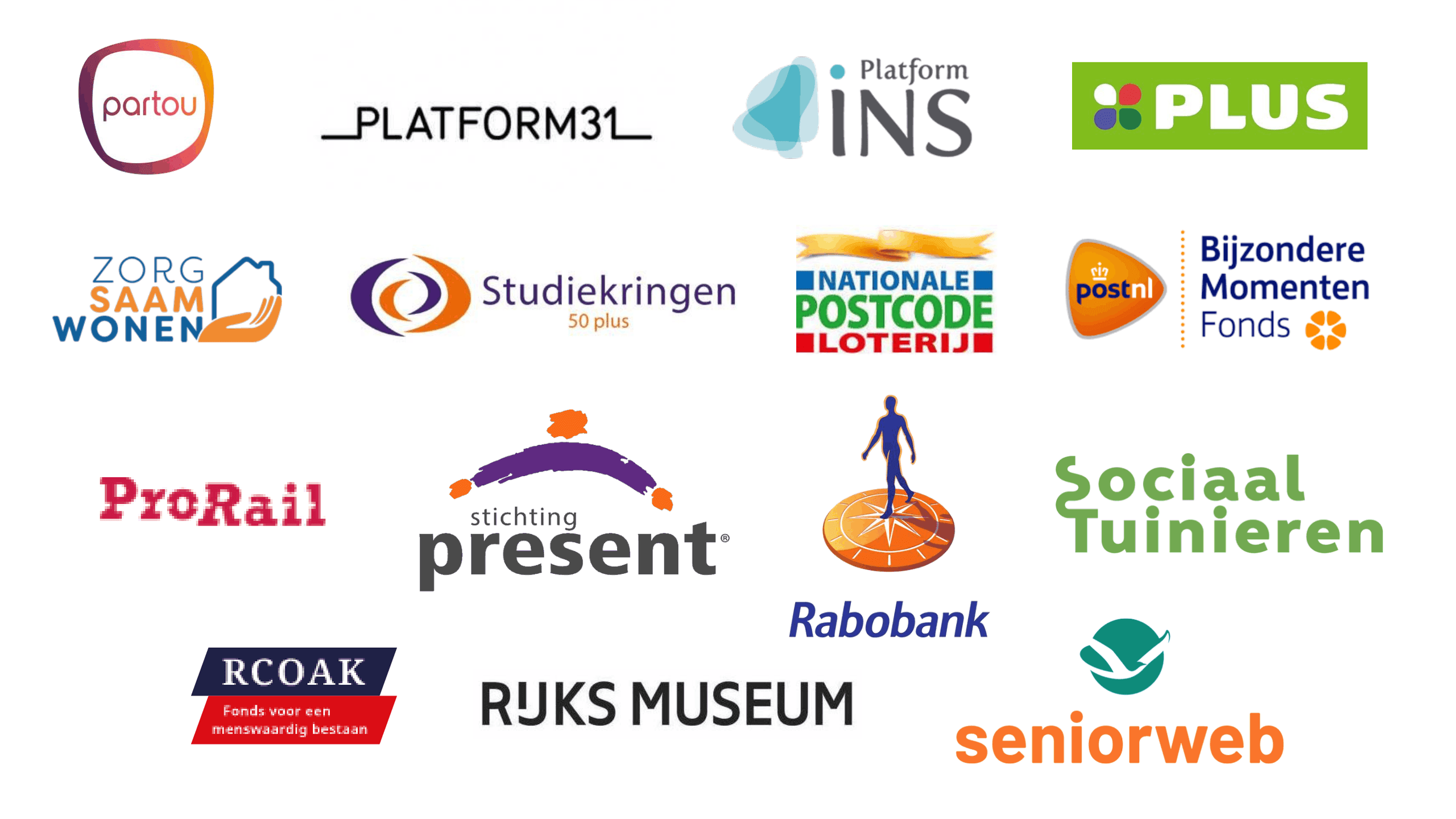 Logo's deelnemers Nationale Coalitie tegen Eenzaamheid