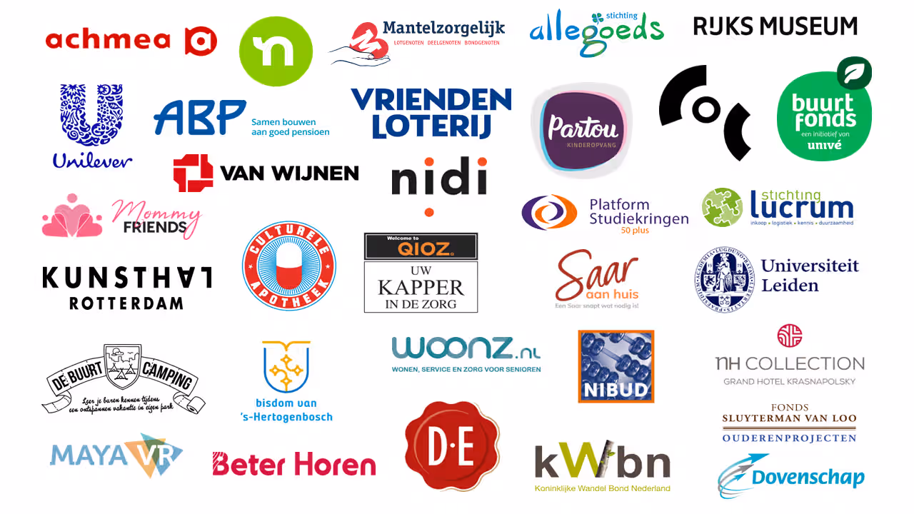 Logo's deelnemers aan de Nationale Coalitie tegen Eenzaamheid